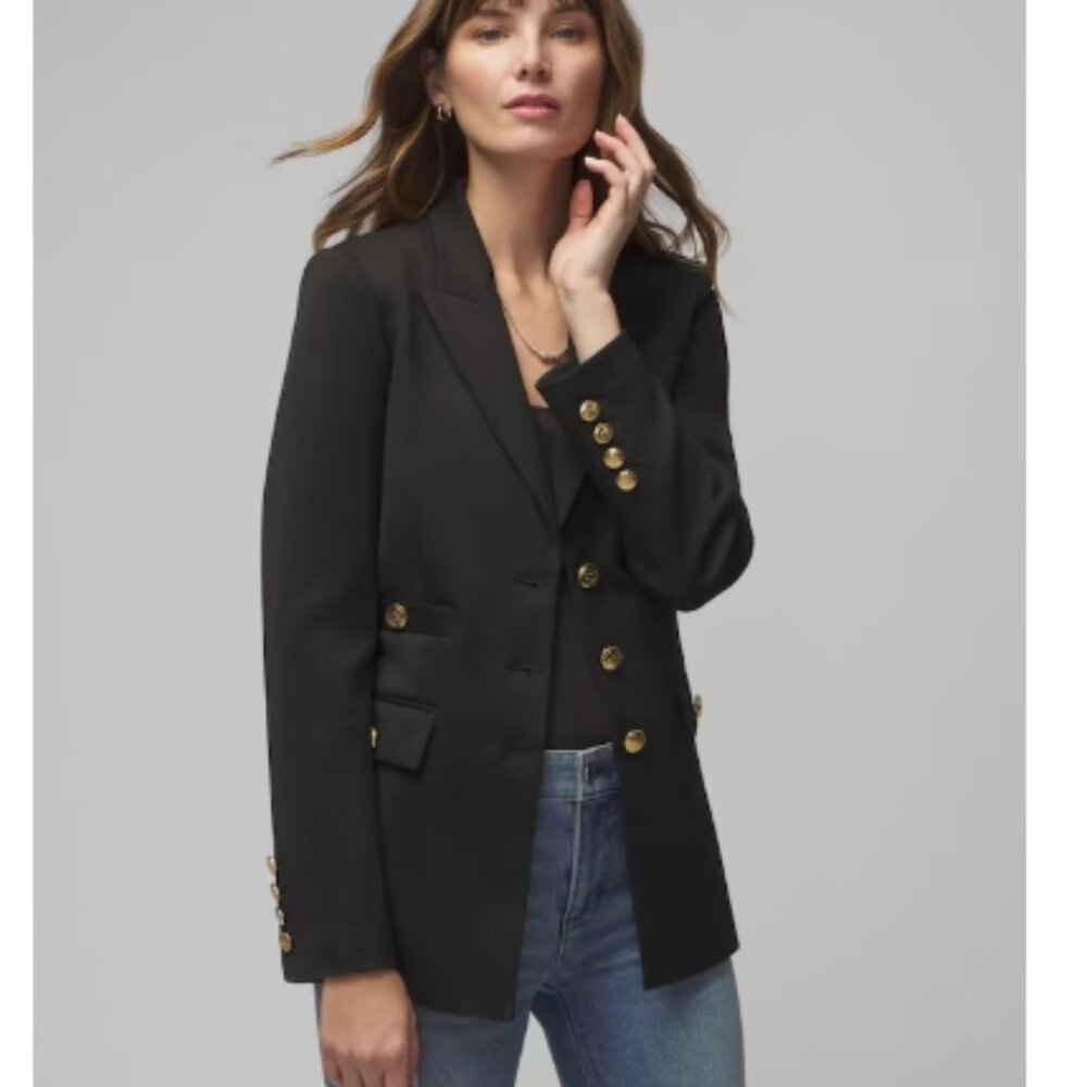 NWT | White House Black Market 3-Button Fashion Blazer | Black | 12 - Picture 12 of 12